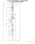 WASHER BASKET DRIVE AND BRAKE Diagram and Parts List for LT5005XMW0  Whirlpool Washer Dryer Combo