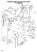FREEZER LINER AND AIR FLOW PARTS Diagram and Parts List for KSSP48QMS01  KitchenAid Refrigerator
