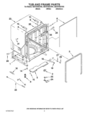 TUB AND FRAME PARTS Diagram and Parts List for WDT910SSYW1  Whirlpool Dishwasher