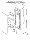 REFRIGERATOR DOOR Diagram and Parts List for KSRS22FGBL05  KitchenAid Refrigerator