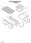 OVEN & BROILER PARTS Diagram and Parts List for TGP310TQ0  Estate Range