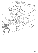 OVEN Diagram and Parts List for MC8130XAQ1  Whirlpool Wall Oven
