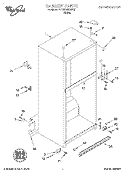 CABINET Diagram and Parts List for 7ET22DMXGW00  Whirlpool Refrigerator