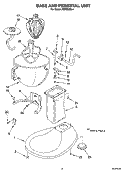 BASE AND PEDESTAL UNIT Diagram and Parts List for KSMC50S-1  KitchenAid Mixer