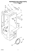 REFRIGERATOR LINER Diagram and Parts List for 6GD22DCXHW01  Whirlpool Refrigerator