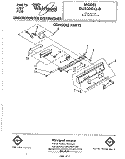 CONSOLE Diagram and Parts List for DU5000XL0  Whirlpool Dishwasher