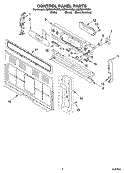 CONTROL PANEL PARTS Diagram and Parts List for KERI201PBS0  KitchenAid Range