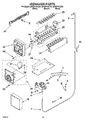 ICEMAKER PARTS, PARTS NOT ILLUSTRATED Diagram and Parts List for GD5SHAXLT01  Whirlpool Refrigerator