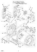 BULKHEAD Diagram and Parts List for LGQ8857HZ1  Whirlpool Dryer