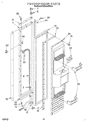 FREEZER DOOR Diagram and Parts List for KSSS36QDX02  KitchenAid Refrigerator
