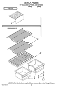 SHELF PARTS, OPTIONAL PARTS Diagram and Parts List for CTB1401VRW00  Whirlpool Refrigerator