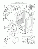 CABINET PARTS Diagram and Parts List for YWED9400SW1  Whirlpool Dryer