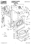 CABINET PARTS Diagram and Parts List for TEDS840PQ1  Estate Dryer