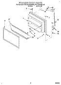 FREEZER DOOR Diagram and Parts List for RT18HDXBW00  Roper Refrigerator