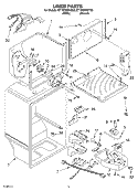 LINER Diagram and Parts List for ET1MTMXKQ02  Whirlpool Refrigerator