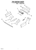 TOP VENTING PARTS Diagram and Parts List for RS696PXGQ13  Whirlpool Range
