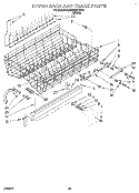 UPPER RACK AND TRACK Diagram and Parts List for KUDA23SYWH2  KitchenAid Dishwasher
