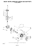 BRAKE, CLUTCH, GEARCASE, MOTOR AND PUMP Diagram and Parts List for LA9800XSW1  Whirlpool Washer