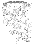 CABINET AND STIRRER PARTS Diagram and Parts List for KEMC378KBL01  KitchenAid Microwave Oven Combo