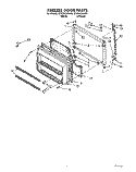 FREEZER DOOR Diagram and Parts List for ET20PKXXW01  Whirlpool Refrigerator
