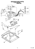 MACHINE BASE PARTS Diagram and Parts List for WET3300SQ1  Whirlpool Washer Dryer Combo