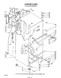 CABINET Diagram and Parts List for ET16AKXRWR3  Whirlpool Refrigerator