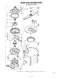 PUMP AND MOTOR Diagram and Parts List for GSHF7884P1  Whirlpool Dishwasher