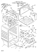 LINER Diagram and Parts List for KTRP20KDWH04  KitchenAid Refrigerator