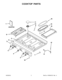 COOKTOP PARTS Diagram and Parts List for SF216LXSM2  Whirlpool Range