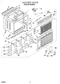 CABINET Diagram and Parts List for CA18WC51  Crosley Air Conditioner