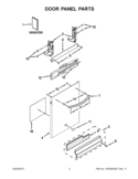 DOOR PANEL PARTS Diagram and Parts List for 7WDT790SAYM2  Whirlpool Dishwasher