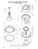AGITATOR, BASKET AND TUB Diagram and Parts List for LA3300XPW1  Whirlpool Washer