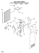 AIR FLOW Diagram and Parts List for GD5SHAXLB00  Whirlpool Refrigerator