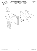 CONTROL PANEL PARTS Diagram and Parts List for GH8155XMB2  Whirlpool Microwave