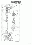 GEARCASE PARTS Diagram and Parts List for CAM2742TQ2  Whirlpool Washer