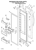 REFRIGERATOR DOOR PARTS Diagram and Parts List for KSSV42FMS00  KitchenAid Refrigerator
