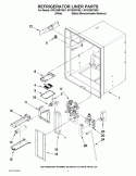 REFRIGERATOR LINER PARTS Diagram and Parts List for KFXS25RYMS1  KitchenAid Refrigerator