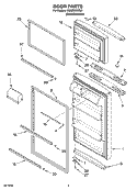 Part Location Diagram of 2263251S Whirlpool Freezer Door Assembly (Includes Illus. 23)