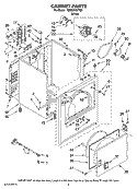 CABINET PARTS Diagram and Parts List for YMED5720TQ0  Maytag Dryer