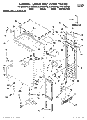 CABINET LINER AND DOOR PARTS Diagram and Parts List for KUIS15NRHB8  KitchenAid Ice Maker