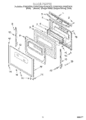 DOOR, OPTIONAL Diagram and Parts List for SF385PEGQ4  Whirlpool Range