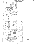 GEARCASE Diagram and Parts List for 3LA5800XPW1  Whirlpool Washer