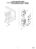 LATCH BOARD PARTS Diagram and Parts List for KCMS185JBT5  KitchenAid Microwave