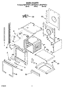 OVEN PARTS Diagram and Parts List for RS675PXGB14  Whirlpool Range