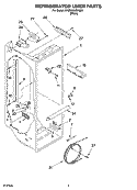 REFRIGERATOR LINER PARTS Diagram and Parts List for 5VGS3SHGKQ00  Whirlpool Refrigerator