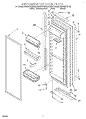 REFRIGERATOR DOOR Diagram and Parts List for KSRB27FHBT03  KitchenAid Refrigerator