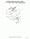 CONTROL PANEL AND LATCH PARTS Diagram and Parts List for DU1015XTXB4  Whirlpool Dishwasher