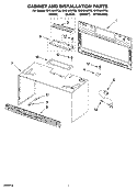 CABINET AND INSTALLATION PARTS Diagram and Parts List for GH5184XPQ2  Whirlpool Microwave