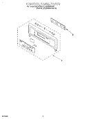 CONTROL PANEL, LITERATURE Diagram and Parts List for RBS245PDB1  Whirlpool Wall Oven