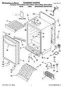 CABINET PARTS Diagram and Parts List for KUWA244PSS00  KitchenAid Wine and Beverage Cooler